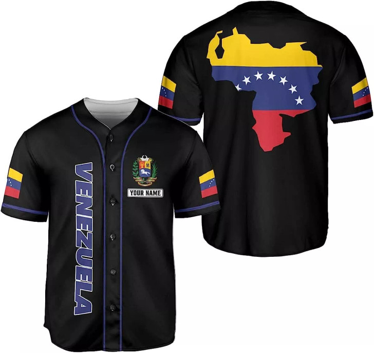 Custom Personalized Name Venezuela Baseball Jersey Shirt Venezuela Jersey for Men and Women