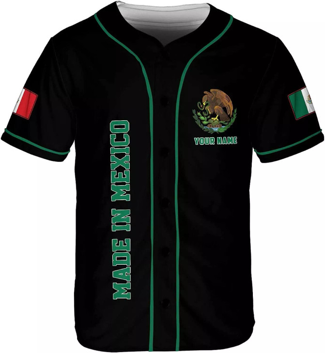Custom Personalized Name Mexico Baseball Jersey, Mexican Baseball Jersey for Men Women