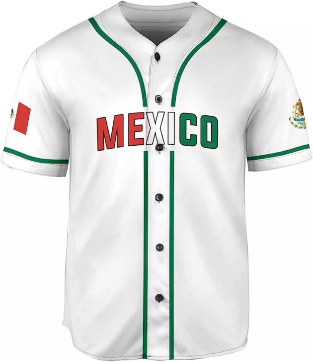 Custom Personalized Mexico Baseball Jersey, Mexican Baseball Jersey for Men Women