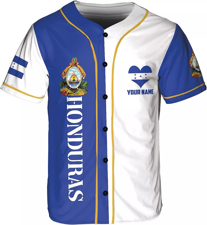 Custom Honduras Baseball Jersey Camisa Honduras Hombres Honduras Baseball