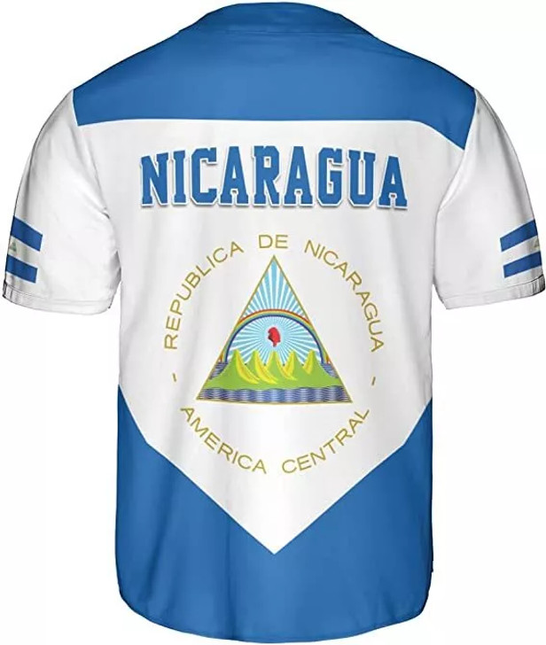 Custom Name Nicaragua Baseball Jersey, Custom Nicaragua Baseball Jersey