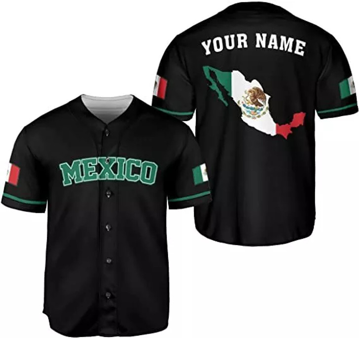 Custom Personalized Mexico Mexican Baseball Shirt Custom Team Name Mexican Aztec B