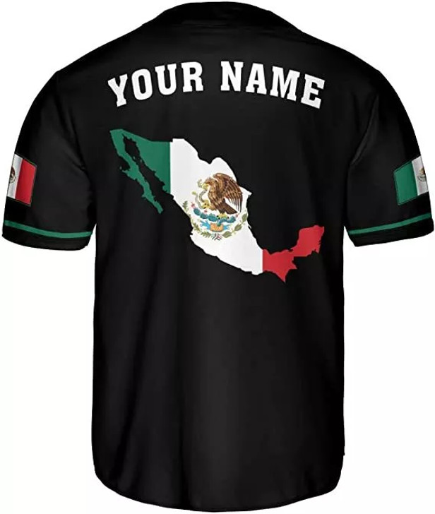 Custom Personalized Mexico Mexican Baseball Shirt Custom Team Name Mexican Aztec B