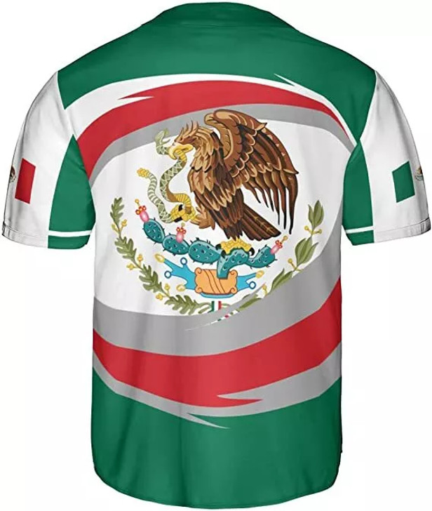 Custom Name Mexico Mexican Baseball Shirt Customized Team Name Mexican Aztec B