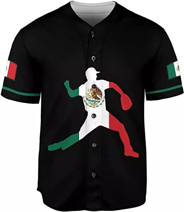 Custom Name Mexico Mexican Baseball Shirt Customize Team Name Mexican Aztec B