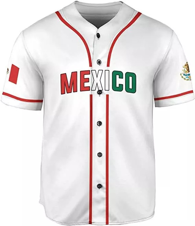 Custom Personalized Mexico Baseball Jersey, Mexican Baseball Jersey for Men Women, Mexi