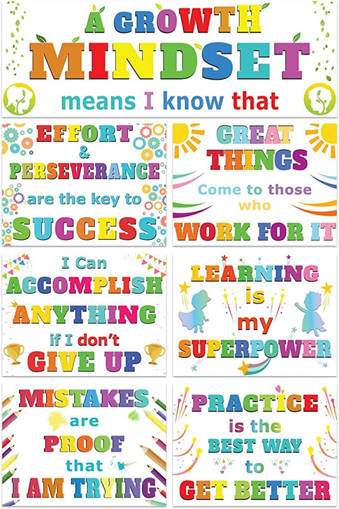 Gift For Child, A Growth Mindset Means I Know That Effort Perseverance Great Things Come To Those Poster and Canvas