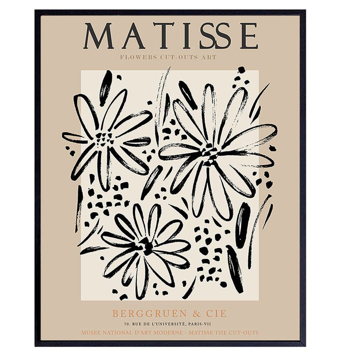 Matisse Flowers Cut Outs Art Berggruen And Cie, Flower Lover Poster and Canvas