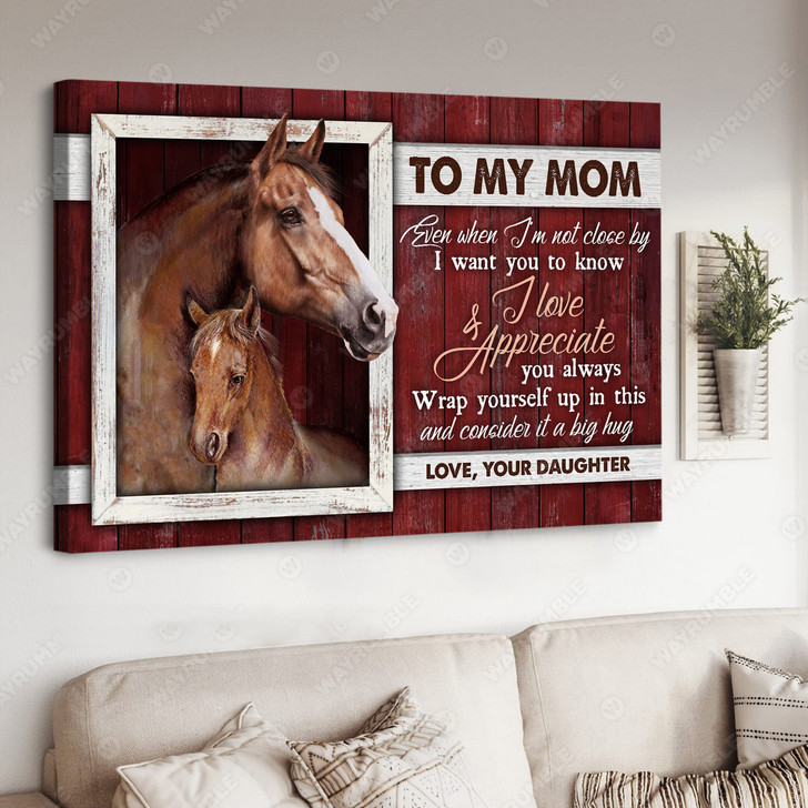 To My Mom I Love You For All The Times You Picked Me Up When I Was Down, Mother’s Day, Elephant Mom Poster and Canvas