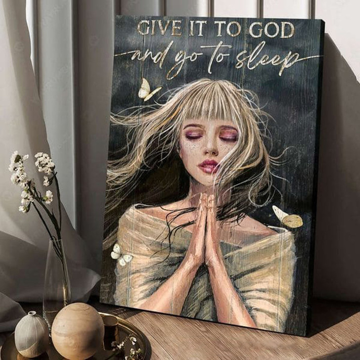 Give It To God And Go To Sleep, Butterfly And The Girl, Poster Decor Poster and Canvas