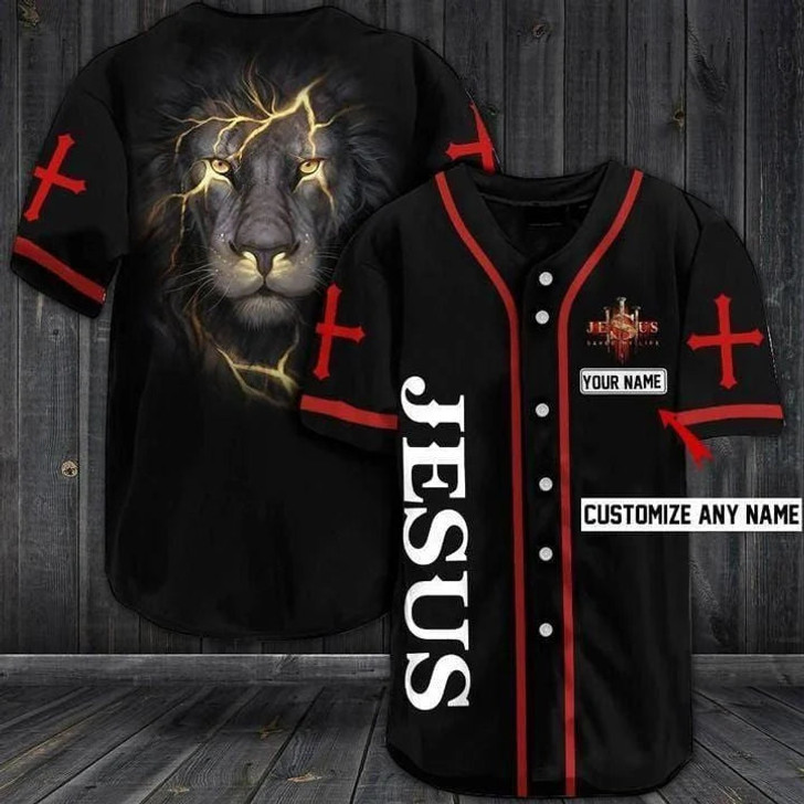Custom Lion Baseball Jersey - Custom Printed 3D Baseball Jersey Shirt For Men and Women
