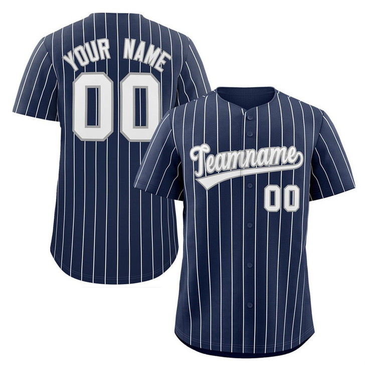 Custom Personalized Pinstripe Baseball Jersey Button Down Shirt Printed or Custom Name Number Team Baseball, Unisex Baseball Jersey
