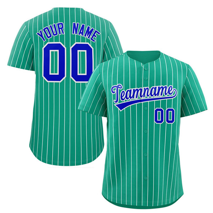 Custom Personalized Pinstripe Baseball Jersey Button Down Shirt Printed or Custom Name Number Team Baseball, Unisex Baseball Jersey