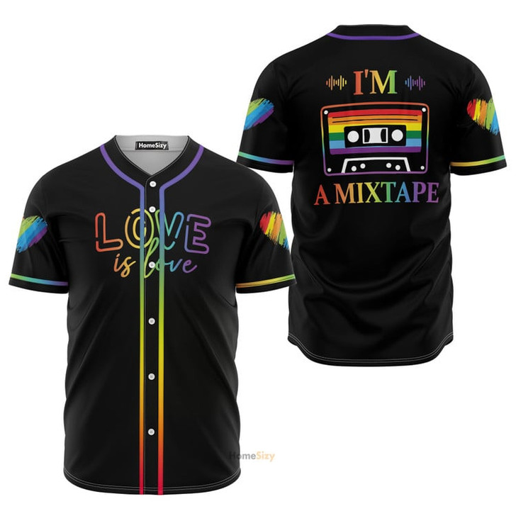 Lgbt Love Is Love - Baseball Jersey