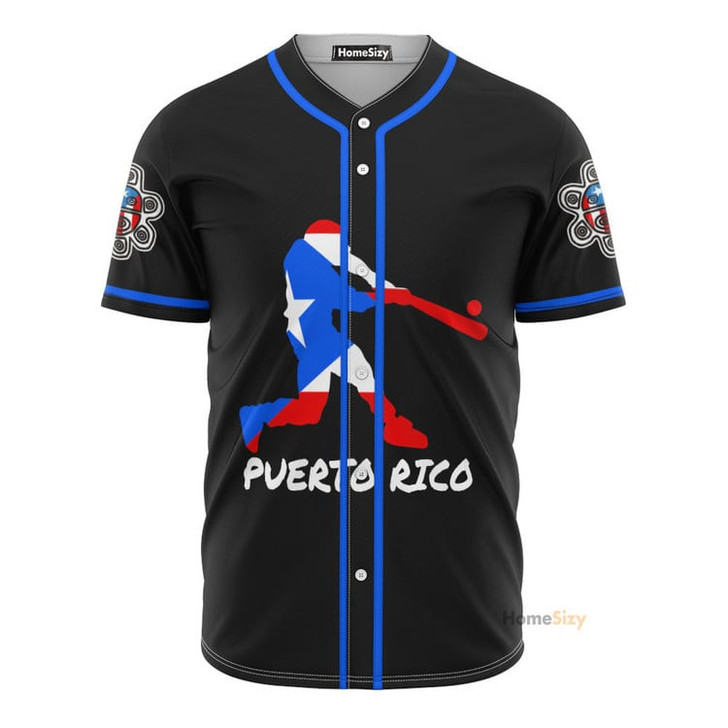 Custom Name Puerto Rico Baseball Player - Personalized Baseball Jersey