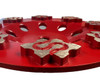  ResinForce Crosslink 7" Threaded 30 Grit Metal Cup Wheel 