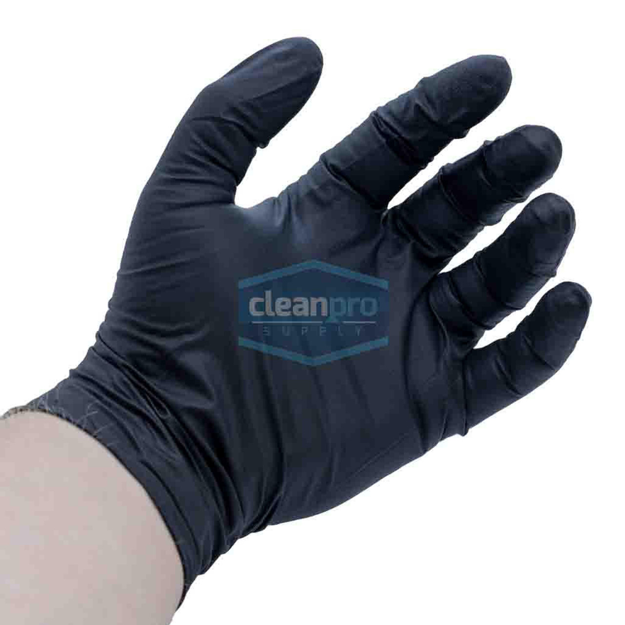  Surecare Black Nitrile 7 mil 100 Pack Powder Free Gloves - All Sizes 