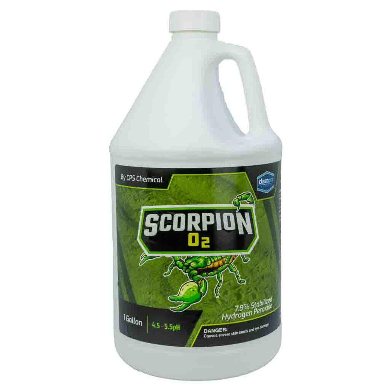 CleanPro Chemical CPS Scorpion O2 Stabilized 7.9percent Hydrogen Peroxide - Gallon