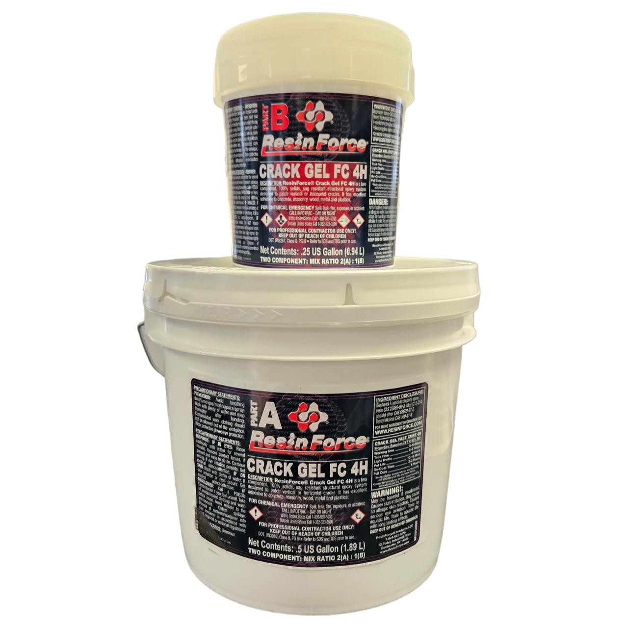  ResinForce Crack Gel Fast Cure 4H, 0.75 Gal Kit 