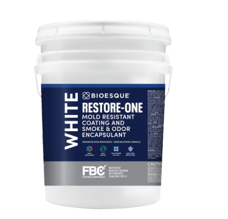 Bioesque Restore-One Mold Resistant Coating and Smoke & Odor Encapsulant, White