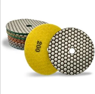 Forte Tools 5" Velcro Honeycomb Dry Polishing Pad for Concrete and Stone 