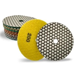 Forte Tools 5" Velcro Honeycomb Dry Polishing Pad for Concrete and Stone 
