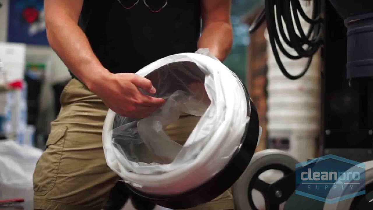 Changing Used Bags and Replacing Bagging Systems on Concrete Prep & Polishing Vacuums