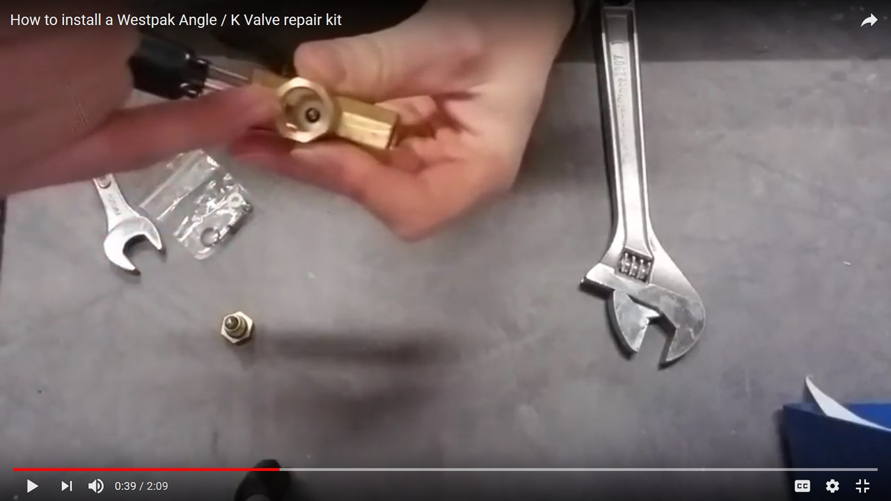 How to install a Westpak Angle / K Valve repair kit