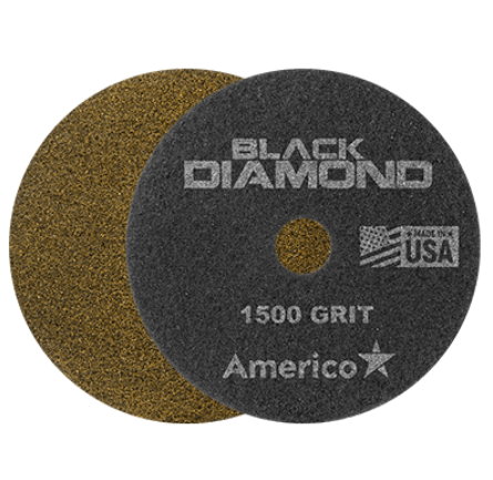 17" Black Diamond 1500 Grit Yellow Fiber DIP Polishing Pad (Case of 2)