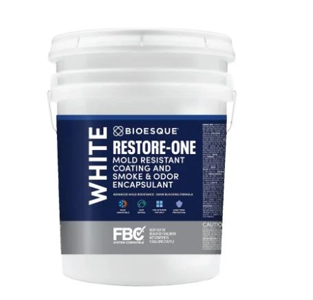  Bioesque Restore-One Mold Resistant Coating and Smoke & Odor Encapsulant, White 