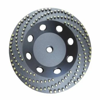 Forte Tools 5" Threaded 30 Grit Dot Cluster Cup Wheel (5/8-11) for Super Hard Concrete 