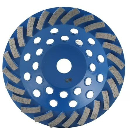 Forte Tools Forte 7" x 24 Seg x5/8-11 Threaded Cup Wheels,  Blue 