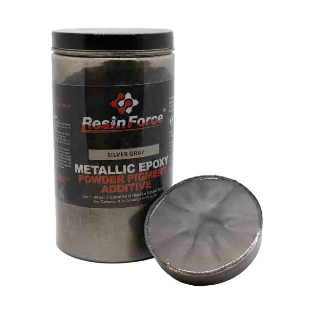 Silver Grey Mica Powder for Epoxy Resin 56g / 2oz. Jar - 2 Tone Resin