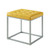 18" Yellow Faux Leather And Gray Cube Ottoman N270-487775