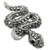0W282 - Ruthenium Brass Ring with Top Grade Crystal  in Jet A874-0W282