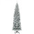 7.5 Feet Unlit Hinged Snow Flocked Artificial Pencil Christmas Tree with 641 Tips B593-CM22873