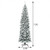 7.5 Feet Unlit Hinged Snow Flocked Artificial Pencil Christmas Tree with 641 Tips B593-CM22873