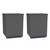 vidaXL Planter Set of 2 Black Polypropylene 11.8x11.8x14.6 in. A949-364182