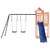 vidaXL Outdoor Playset Natural wood, blue Solid douglas wood, Polypropylene A949-3156887