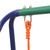 vidaXL Single Swing Blue, Green, Orange Steel and Plastic Single Durable A949-91361