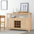 Server Buffet Sideboard With Wine Rack and Open Shelf-Natural - Color: Natural D681-HW63250NA