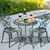 Outdoor Cast Aluminum Patio Furniture Set with Rose Design-Green - Color: Green D681-OP70695