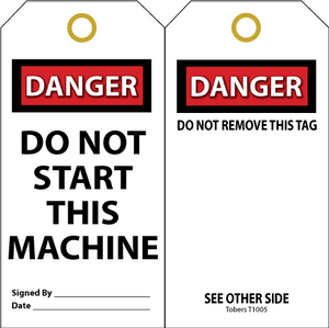Do Not Start Machine
