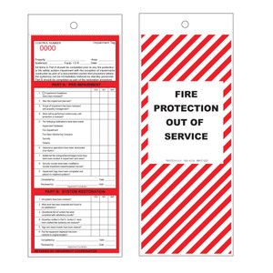 New York Red Impairment Sprinkler Inspection tags