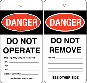 DO NOT OPERATE lockout tagout