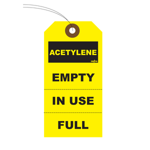 Acetylene Full In Use Empty Cylinder tag ( Acetylene Full In Use Empty Cylinder tag (