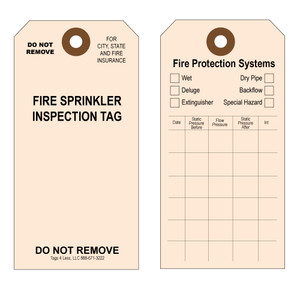 General Sprinkler Inspection tags General Sprinkler Inspection tags