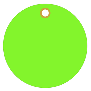 Fluorescent Green plastic circle tags Fluorescent Green plastic circle tags