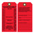 Texas Red impairment Sprinkler Inspection Tags