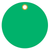 Green  plastic circle tags